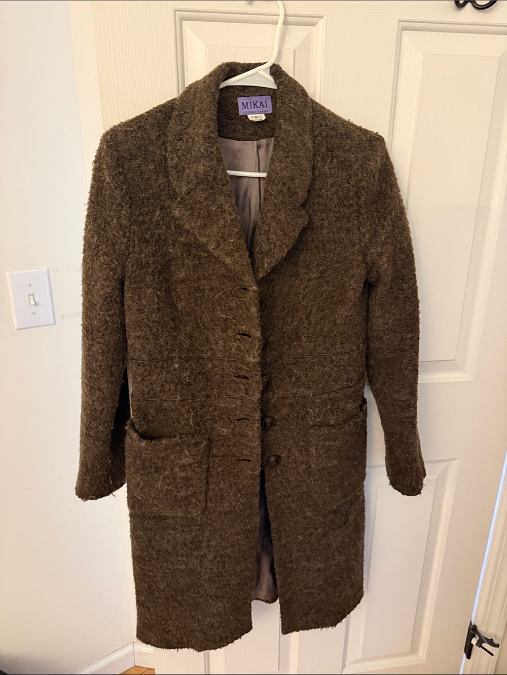 Mikai Women's Dark Brown wool blend coat